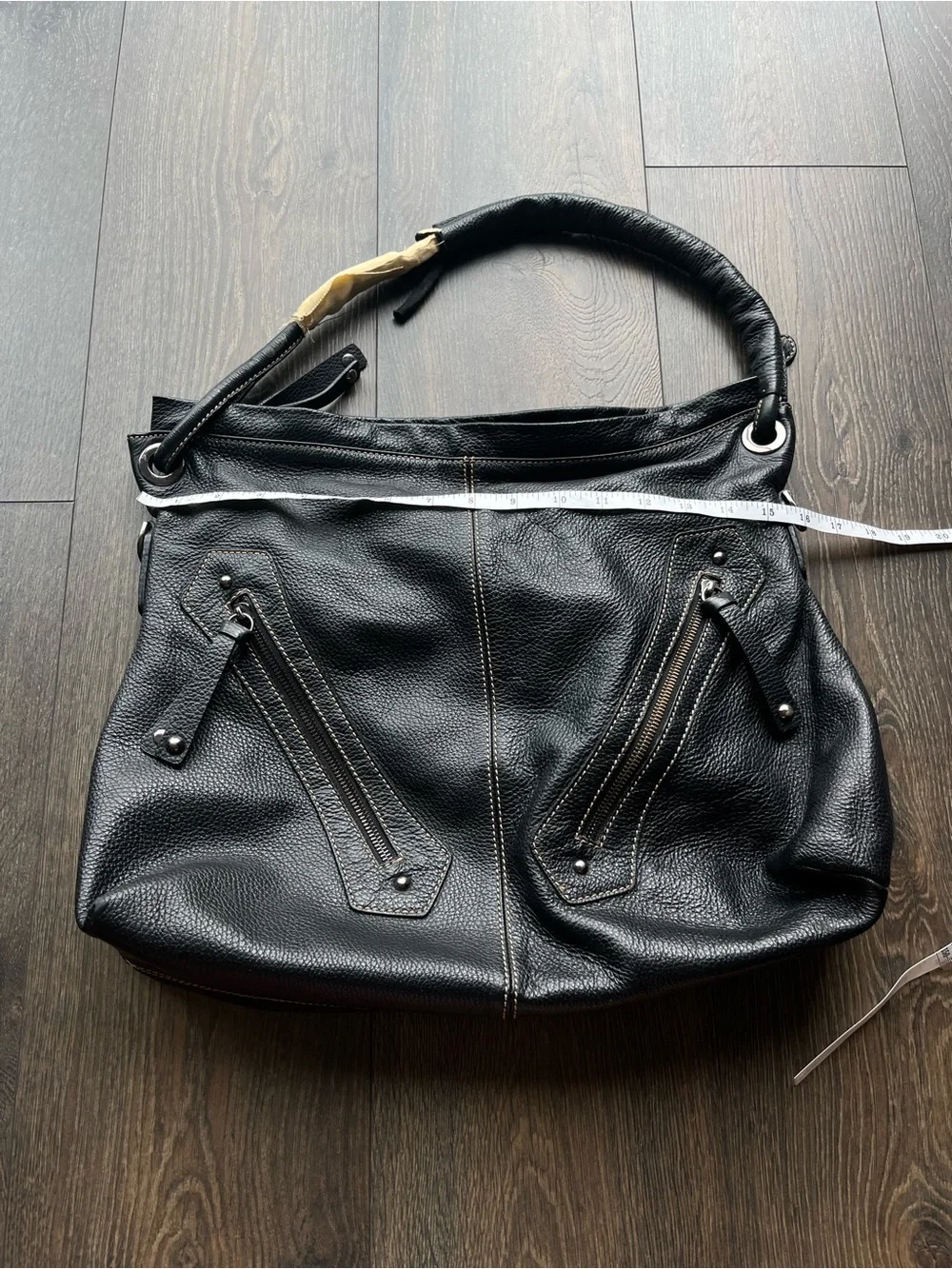 Black Leather Shoulder Bag